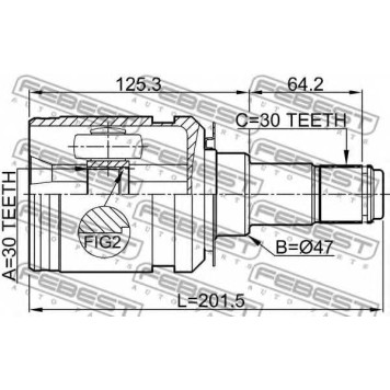 Шарнир приводного вала FEBEST 0111-GRJ150-1