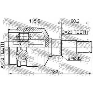 Шарнир приводного вала FEBEST 0111-GRX125LH-1