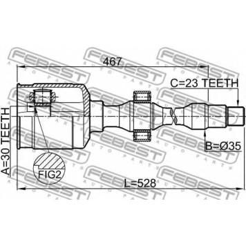 Шарнир приводного вала FEBEST 0111-GRX125RH-1