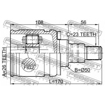Шарнир приводного вала FEBEST 0111-GSU35LH-1