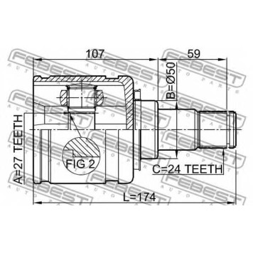 Шарнир приводного вала FEBEST 0111-GSV40LH-1