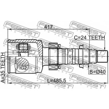 Шарнир приводного вала FEBEST 0111-GSX30RH-1