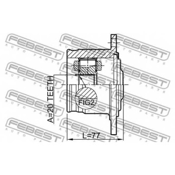 Шарнир приводного вала FEBEST 0111-GX115R-1