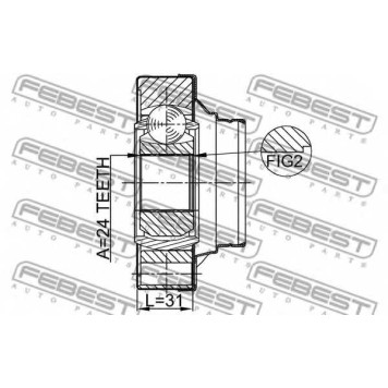 Шарнир приводного вала FEBEST 0111-JZX110R-1