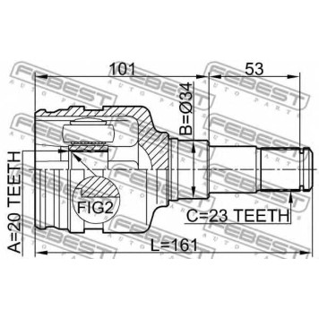Шарнир приводного вала FEBEST 0111-KSP90-1