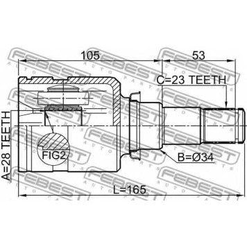 Шарнир приводного вала FEBEST 0111-NLP10RH-1