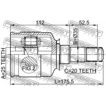Шарнир приводного вала FEBEST 0111-ST215LH-1