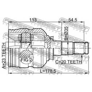 Шарнир приводного вала FEBEST 0111-ST220LH-1