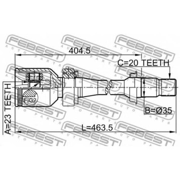 Шарнир приводного вала FEBEST 0111-SXM10RH-1