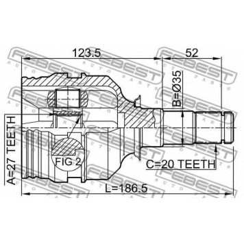 Шарнир приводного вала FEBEST 0111-SXV10LH-1