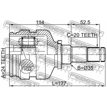 Шарнир приводного вала FEBEST 0111-ZNRRH-1