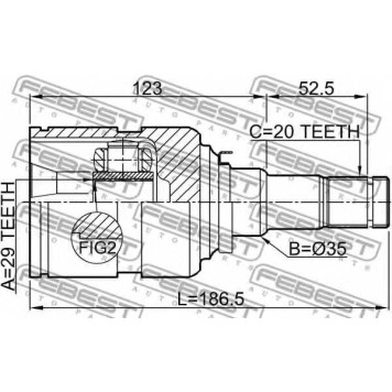 Шарнир приводного вала FEBEST 0111-ZZE132LH-1