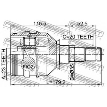 Шарнир приводного вала FEBEST 0111-ZZT250-1