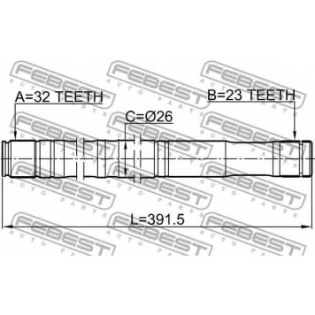 Приводной вал FEBEST 0112-CT220RH-1