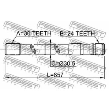 Приводной вал FEBEST 0112-LC80LH-1