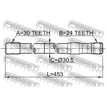 Приводной вал FEBEST 0112-LC80RH-1