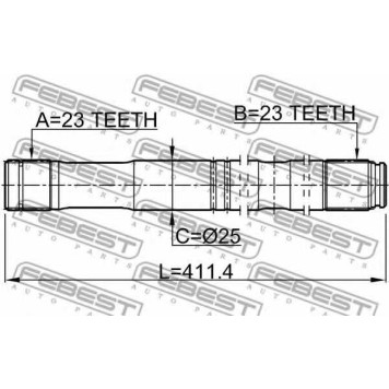 Приводной вал FEBEST 0112-ZZT251LH-1