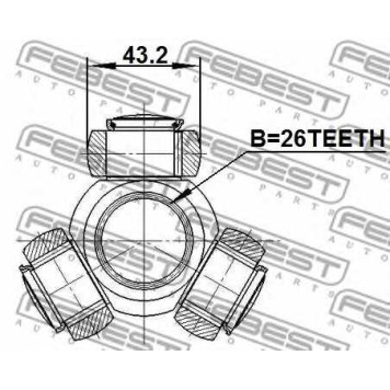 Муфта с шипами приводного вала FEBEST 0116-ACV40-1
