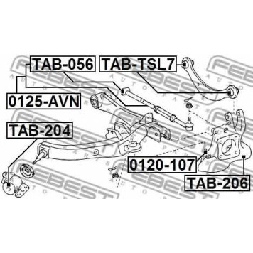 Несущий / направляющий шарнир FEBEST 0120-107-1