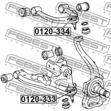 Несущий / направляющий шарнир FEBEST 0120-333-1
