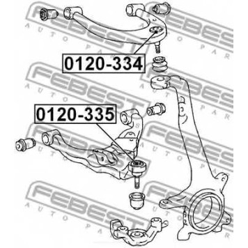Несущий / направляющий шарнир FEBEST 0120-335-1