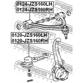 Несущий / направляющий шарнир FEBEST 0120-JZS160RH-1