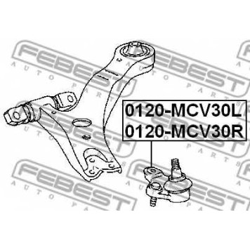 Несущий / направляющий шарнир FEBEST 0120-MCV30R-1