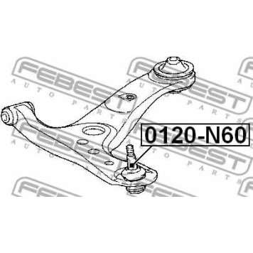 Несущий / направляющий шарнир FEBEST 0120-N60-1