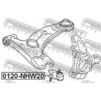 Несущий / направляющий шарнир FEBEST 0120-NHW20-1