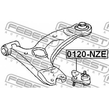 Несущий / направляющий шарнир FEBEST 0120-NZE-1