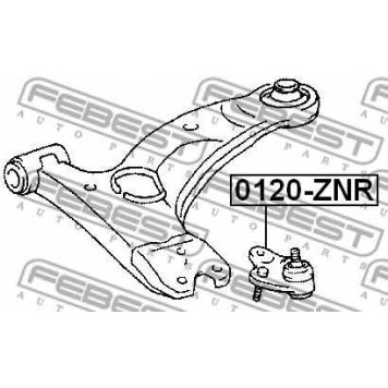 Несущий / направляющий шарнир FEBEST 0120-ZNR-1