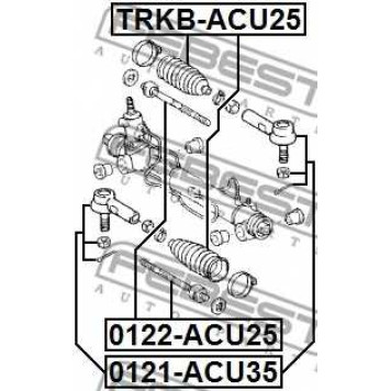 Наконечник поперечной рулевой тяги FEBEST 0121-ACU35-1