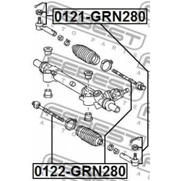 Наконечник поперечной рулевой тяги FEBEST 0121-GRN280-1