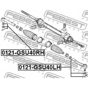 Наконечник поперечной рулевой тяги FEBEST 0121-GSU40RH-1