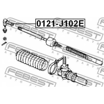 Наконечник поперечной рулевой тяги FEBEST 0121-J102E-1