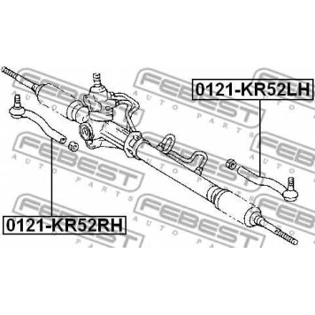 Наконечник поперечной рулевой тяги FEBEST 0121-KR52RH-1
