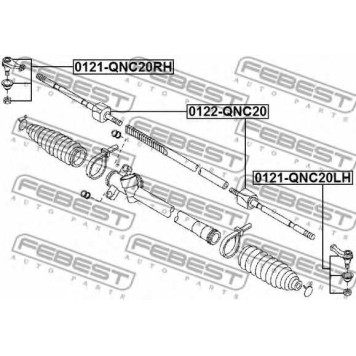 Наконечник поперечной рулевой тяги FEBEST 0121-QNC20LH-1