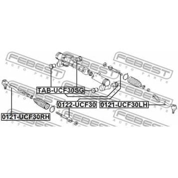 Наконечник поперечной рулевой тяги FEBEST 0121-UCF30LH-1