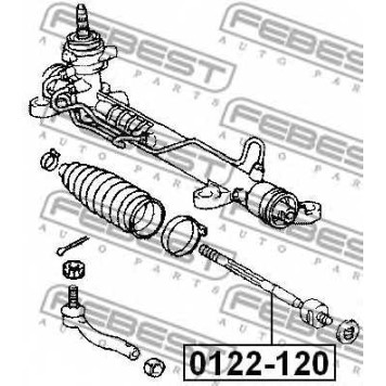 Осевой шарнир рулевой тяги FEBEST 0122-120-1
