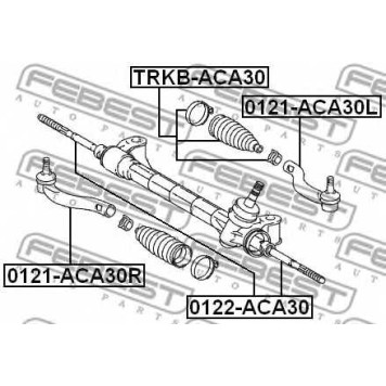 Осевой шарнир рулевой тяги FEBEST 0122-ACA30-1