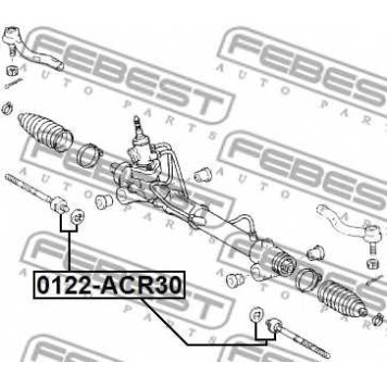 Осевой шарнир рулевой тяги FEBEST 0122-ACR30-1