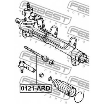 Осевой шарнир рулевой тяги FEBEST 0122-ARD-1