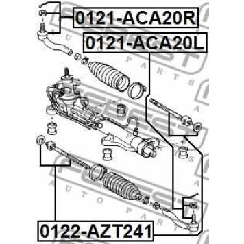 Осевой шарнир рулевой тяги FEBEST 0122-AZT241-1