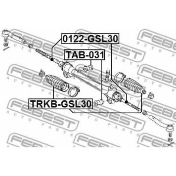 Осевой шарнир рулевой тяги FEBEST 0122-GSL30-1