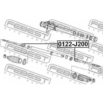 Осевой шарнир рулевой тяги FEBEST 0122-J200-1