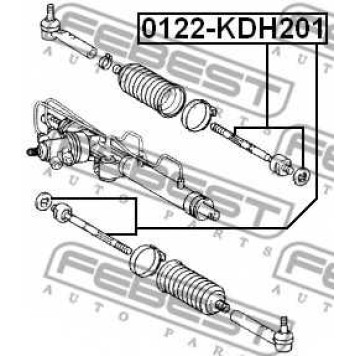 Осевой шарнир рулевой тяги FEBEST 0122-KDH201-1
