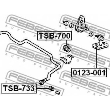 Тяга / стойка стабилизатора FEBEST 0123-001-1