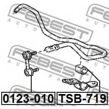 Тяга / стойка стабилизатора FEBEST 0123-010-1