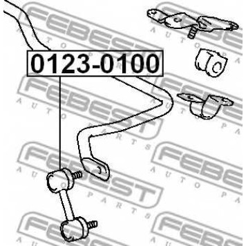 Тяга / стойка стабилизатора FEBEST 0123-0100-1