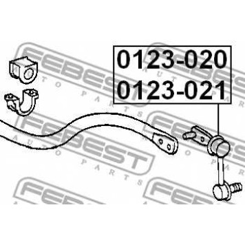 Тяга / стойка стабилизатора FEBEST 0123-021-1